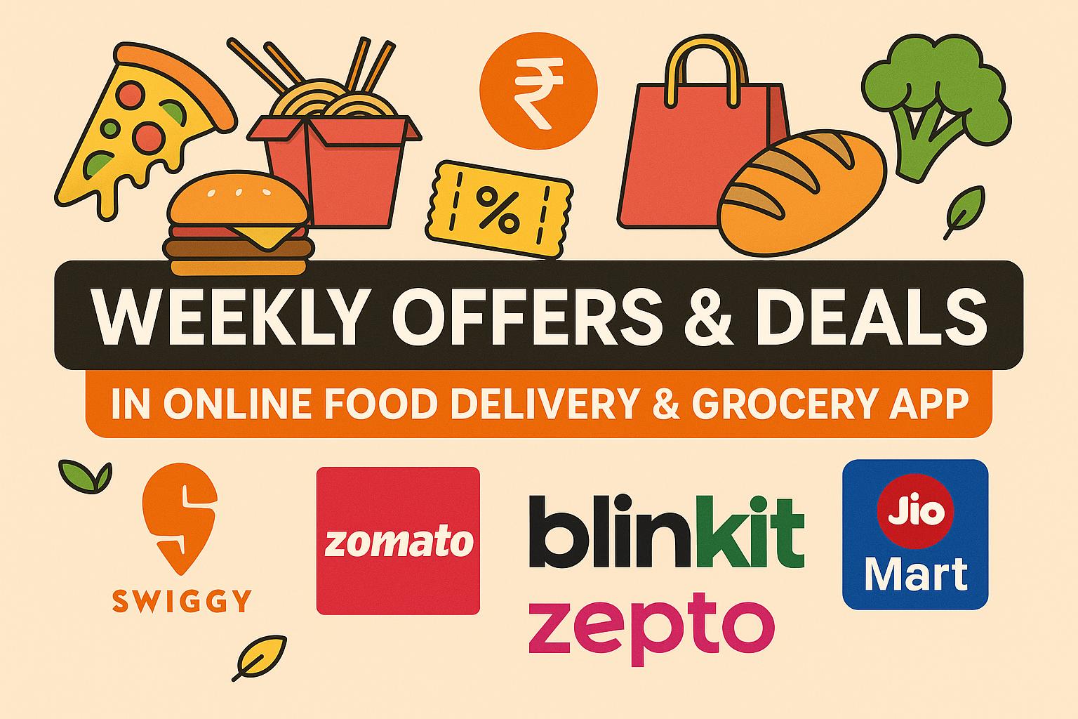 Weekly Offers & Deals in Online Food Delivery & Grocery Apps